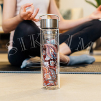 Butelka Szklana JM z zaparzaczem `Fire Flower` 400ml